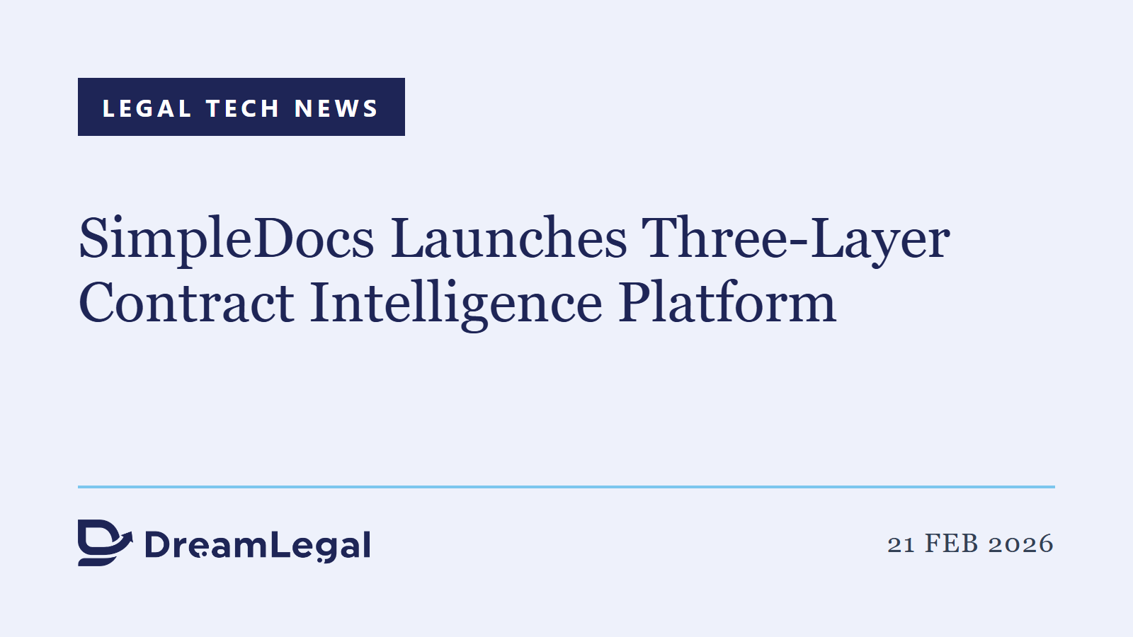 SimpleDocs Launches Three-Layer Contract Intelligence Platform