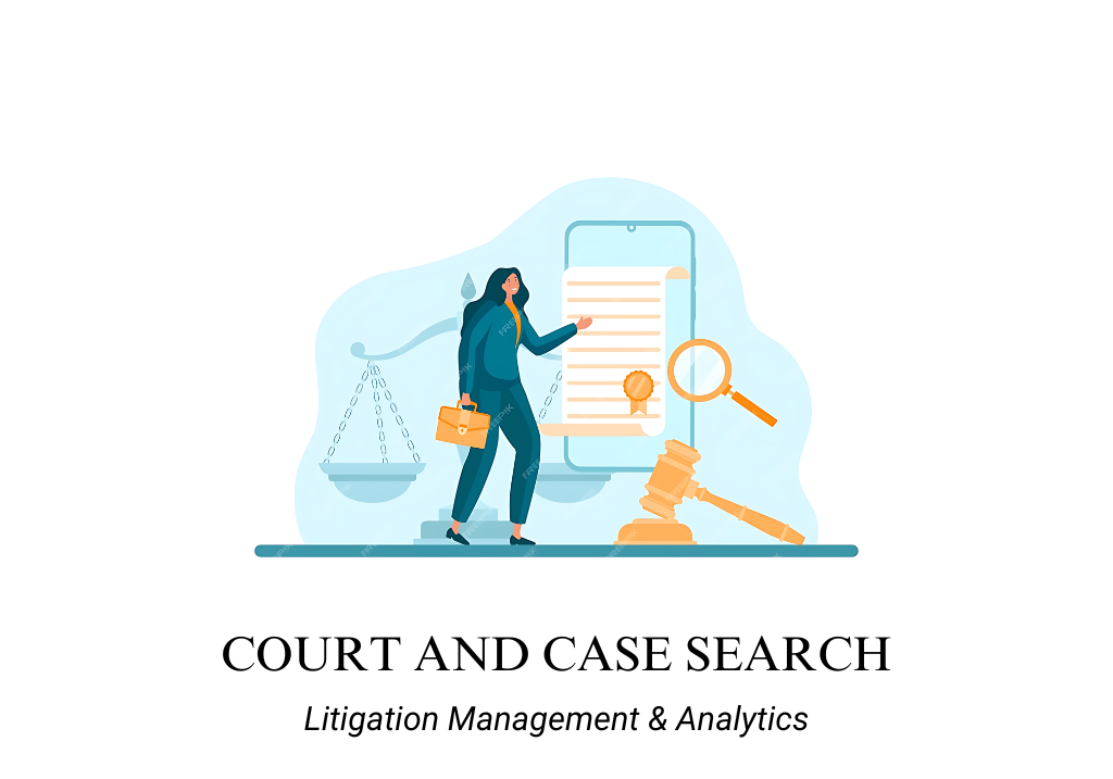 What is Court and Case Search in a Litigation Management tool?